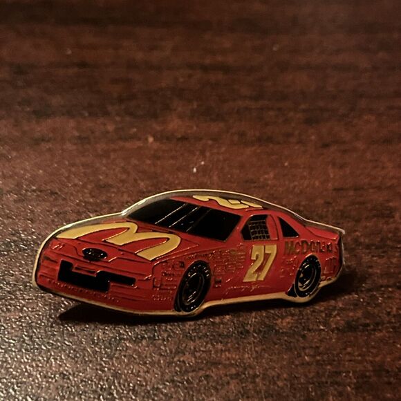 McDonald’s 1990 All-Star Race‎ Team #27 NASCAR Employee Lapel Hat Pin - Picture 1 of 3